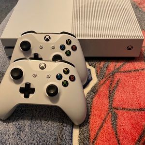 XBOX One S w/ 2 controllers and games and HDMI+power cable included